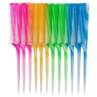 Расческа с пластиковым хвостиком B3-A701 (упаковка 12шт Mix) Aquarelle